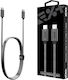 Next One Braided USB 2.0 Cable USB-C male - USB-C 18W PD Γκρι 1.2m