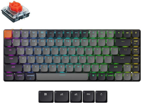 Keychron K3 QMK V3 K3X-B1 Wireless Gaming Mechanical Keyboard 75% with Keychron Red switches and RGB lighting (English US)