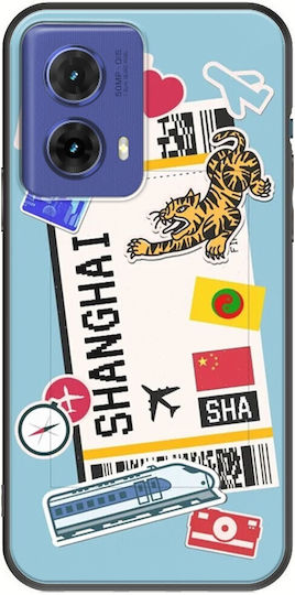 Ticket To Shanghai Motorola Moto G85 5G Schwarzes TPU Schwarzes Silikon