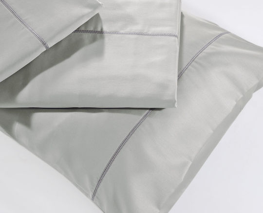 Down Town Home 250/20 Pillowcase Set Oxford Silver 52x20cm.