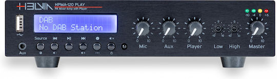 Helvia HPMA-120 PLAY Leistungsverstärker Kommerzieller Verstärker und USB/FM/Bluetooth-Anschlüssen