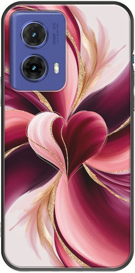 Valentine's Day Abstract Watercolor Love Case for Motorola Moto G85 5G Black TPU Black Silicone
