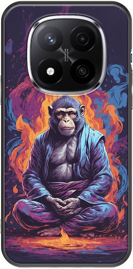 Meditation Tiere Affe Xiaomi Poco X7 5G Schwarzes TPU Schwarzes Silikon