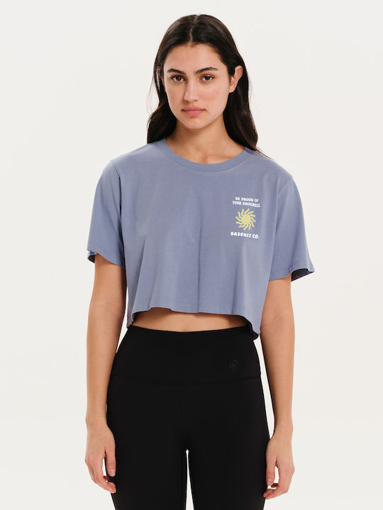 Γυναικείο Αθλητικό Crop T-shirt Λιλά