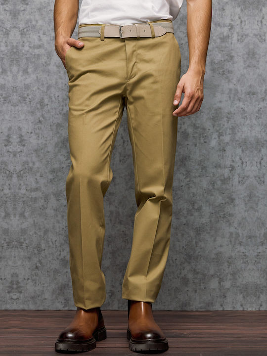 Pantaloni Bărbați Chino Regular Fit Verde Măsliniu