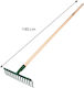 Topex Gartenrechen Bogenharke mit Stiel