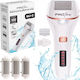 Set Electric de Pile pentru Călcâie Protone Afișaj Digital Baterie 1200 mAh Încărcare USB Rezistent la Apă 2 Viteze 2400 RPM 3 Capete Incluse Lanternă LED Îndepărtare Piele Moartă