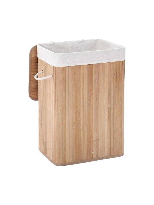 Laundry Basket Bamboo with Cap Beige