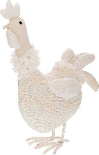 Iliadis Easter Cock Fabric White 37x30x17cm