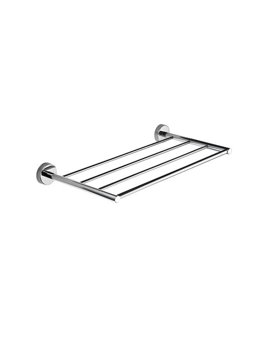 Kapitan Ραφιέρα Μπάνιου 4 Θέσεων Επιτοίχια ​50x50cm Ασημί