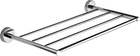 Kapitan Rack de Baie cu 4 Locuri De Perete ​50x50cm Argintiu