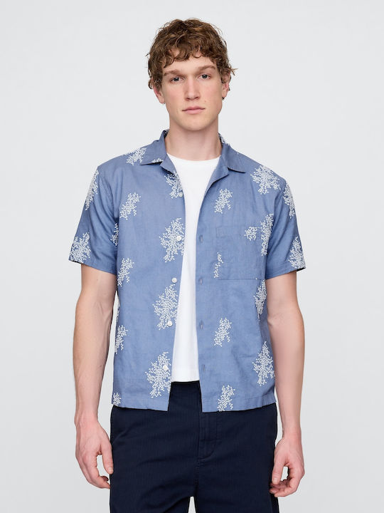 Short-sleeved Shirt Soft Cornflower