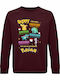 Sweatshirt Unisex Organic " Daddy You’re My Superhero Pokemon Dad Father Day " Burgundy