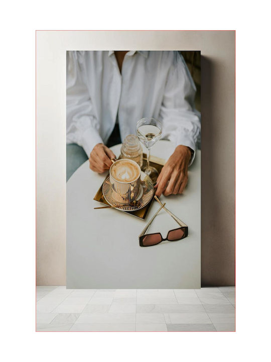 Elegant Coffee Glass Setting Painting 80x120