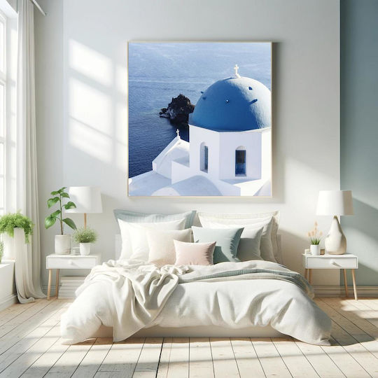 Πίνακας Santorini Church By Sea Εκκλησία Σαντορίνης Δίπλα Στη Θάλασσα 110x110