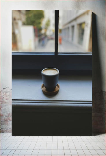 Painting Cup Coffee On Window Sill 80x120