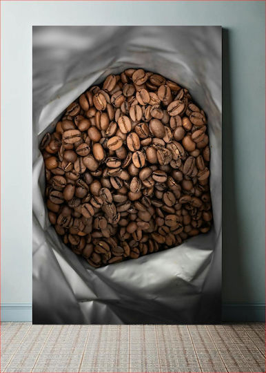 Πίνακας Bag Coffee Beans Φακελάκι Κόκκους Καφέ 80x120