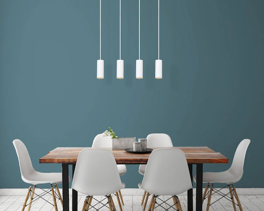 Globo Lighting Ceiling Light White for 4 GU10 Bulbs 6x120cm
