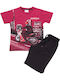 Kinder-Set mit Shorts Sommer 2Stück burgundy