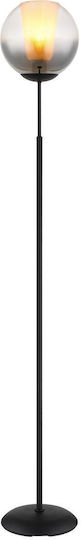 Globo Lighting Stehleuchte H154.5xB25cm. mit Fassung für Lampe E27 Schwarz