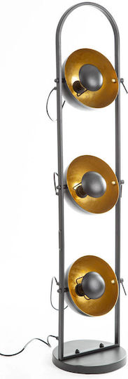 Globo Lighting Floor Lamp Height 111.7cm with E14 Lamp Bulb Base Black