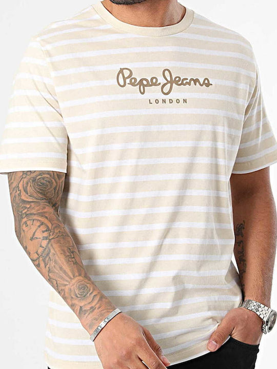 Pepe Jeans Eggo Μπλούζα Κοντομάνικη Μπεζ, Light...