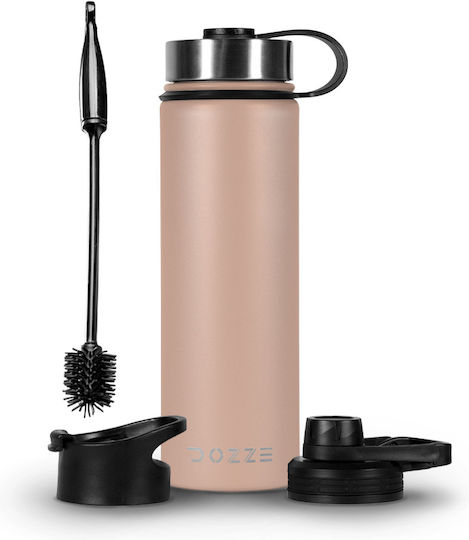 Dozze Μπουκάλι Θερμός Ανοξείδωτο BPA Free 620ml Πορτοκαλί με Λαβή