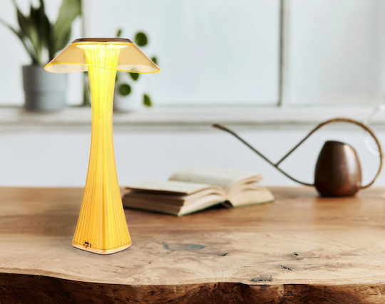 Globo Lighting Πορτατίφ LED με Μελί Καπέλο και Βάση