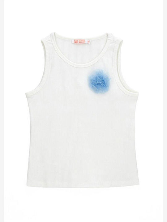 Kids Sleeveless White Blouse