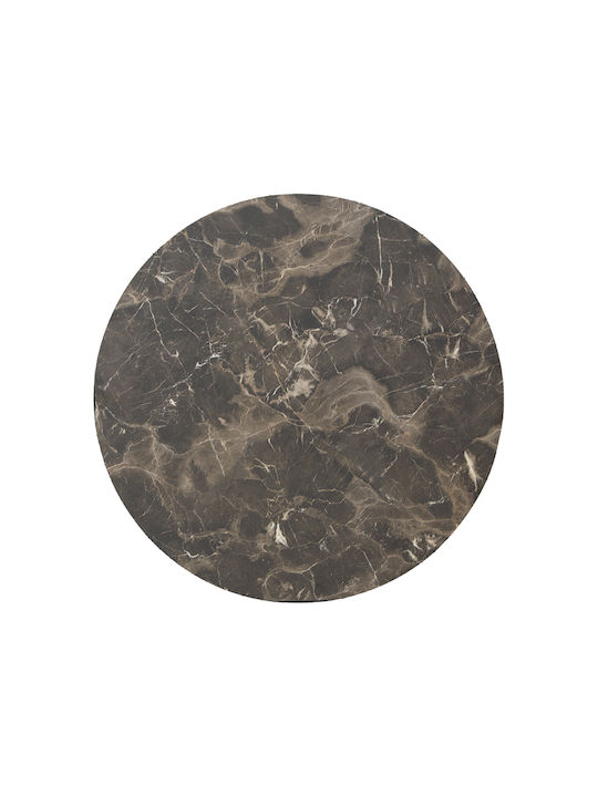 Pakketo Vergia Runde Tischoberfläche HPL Anthrazit Marmorschatten 60x60x1.2cm 215-000049