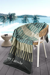 Guy Laroche Velour Printed Green Beach Towel 17...