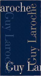 Guy Laroche Velour Printed Cotton Blue Beach Towel