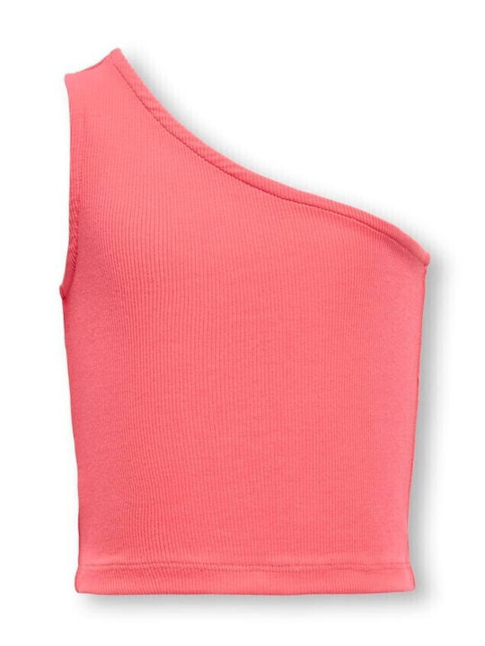 Kids' Crop Top Sleeveless Coral, Red