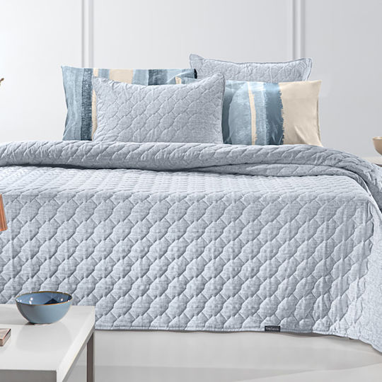 Guy Laroche Kiara Σετ Κουβερλί Υπέρδιπλο Microfiber Blue 220x240cm 2τμχ