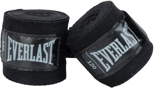 Everlast 305 Cm Black Breathable Solid Boxing Wraps
