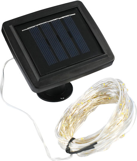 150 Λαμπάκια LED 15μ. Λευκά Ηλιακά σε Σειρά