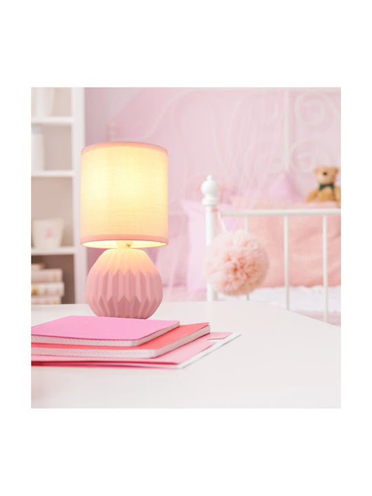 Globo Lighting Lampă de masă cu Abajur Roz și Bază