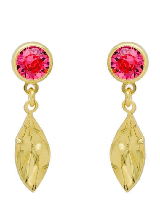 Victoria Cruz Earrings made of Silver Gold Plated with Stones