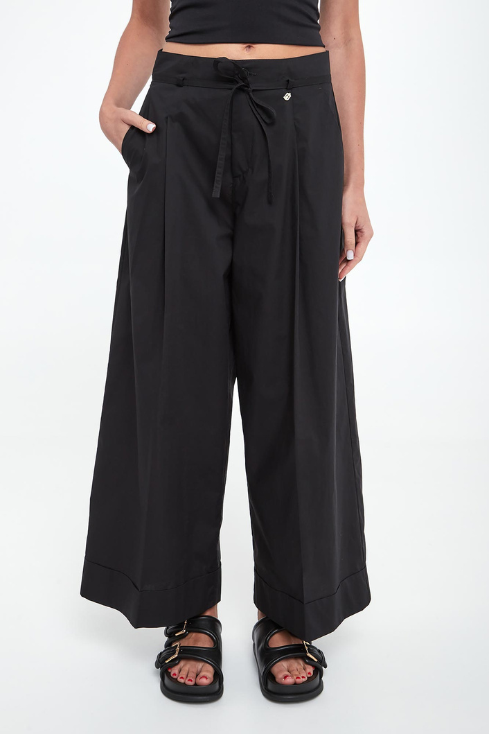 Liu Jo Women's Cotton Trousers Black WA5276T3051-22222