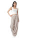Beige Hose mit goldenen Verzierungen