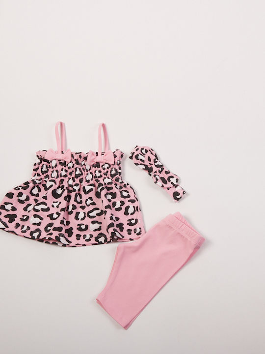 Set Bebe Din Bumbac Culoarea Mentă + Bentita Asortată