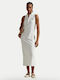 Καλοκαιρινό Midi Φόρεμα Πλεκτό White