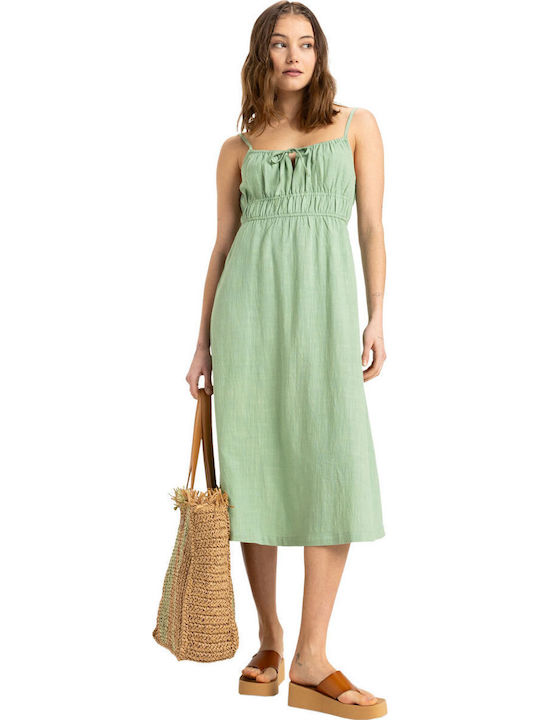 Rosie Skies Summer Midi Dress Basil