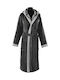 Guy Laroche Monogram Bathrobe with Hood Black