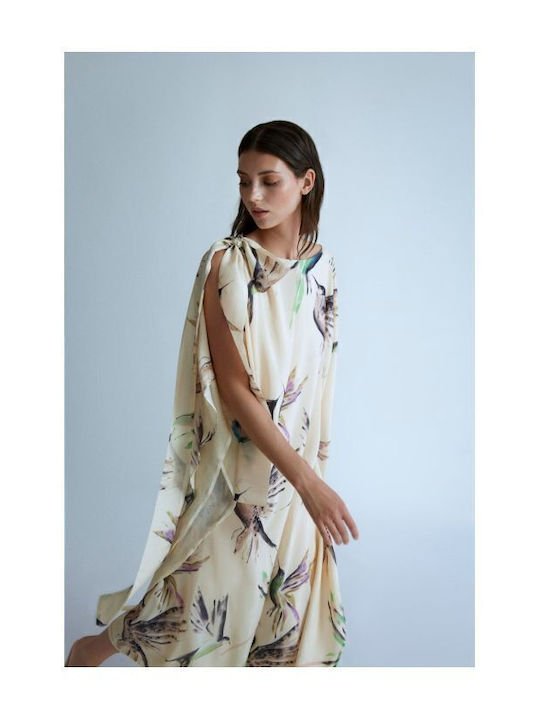 Summer Midi Dress for Wedding / Christening Watercolor