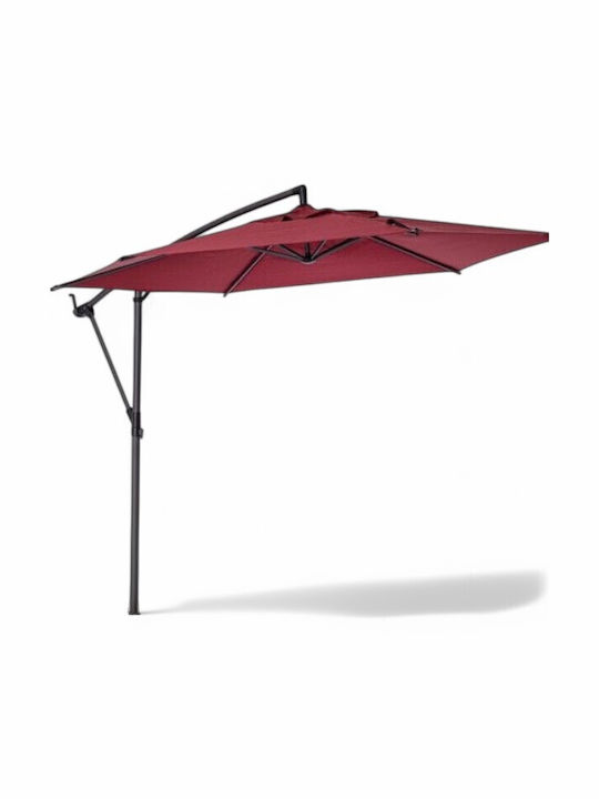 Umbrelă Profesională Suspendată Rotundă Din Aluminiu Burgundă Φ3m