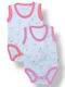 Babydom Set Babystrampler Ärmellos White, Coral, Bubblegum Pink 2Stück