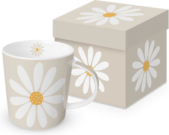 Paperproducts Design Margarita Happy Flower Cană Ceramică Bej
