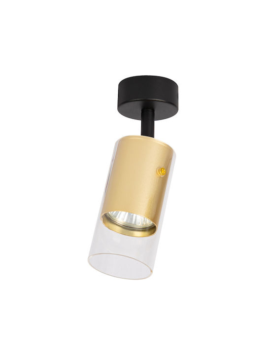 Eko Light Einzel Spot mit Fassung GU10 in Gold Farbe