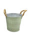 HOMie Ghiveci Metalic Verde 16x16x14εκ.